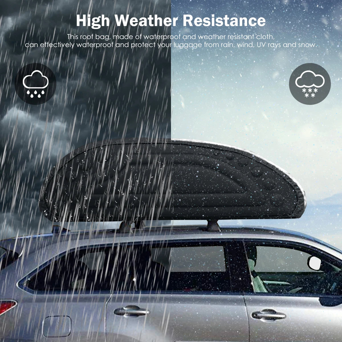 15 Cubic Feet Roof Bag Waterproof Top Cargo Carrier