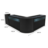 Luna LED Shop Counter Set CM60, TB60 & 2 x B1500 - Black