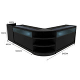 Sagittarius LED Shop Counter Set LM60, TB60 & 2 x B1500 - Black