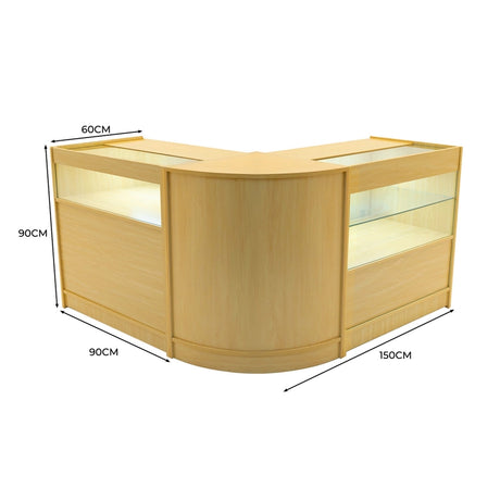 Adonis LED Shop Counter Set B900, C900 & CM60 - Maple