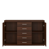 Imperial 2 Door 5 Drawer Sideboard in Dark Mahogany Melamine
