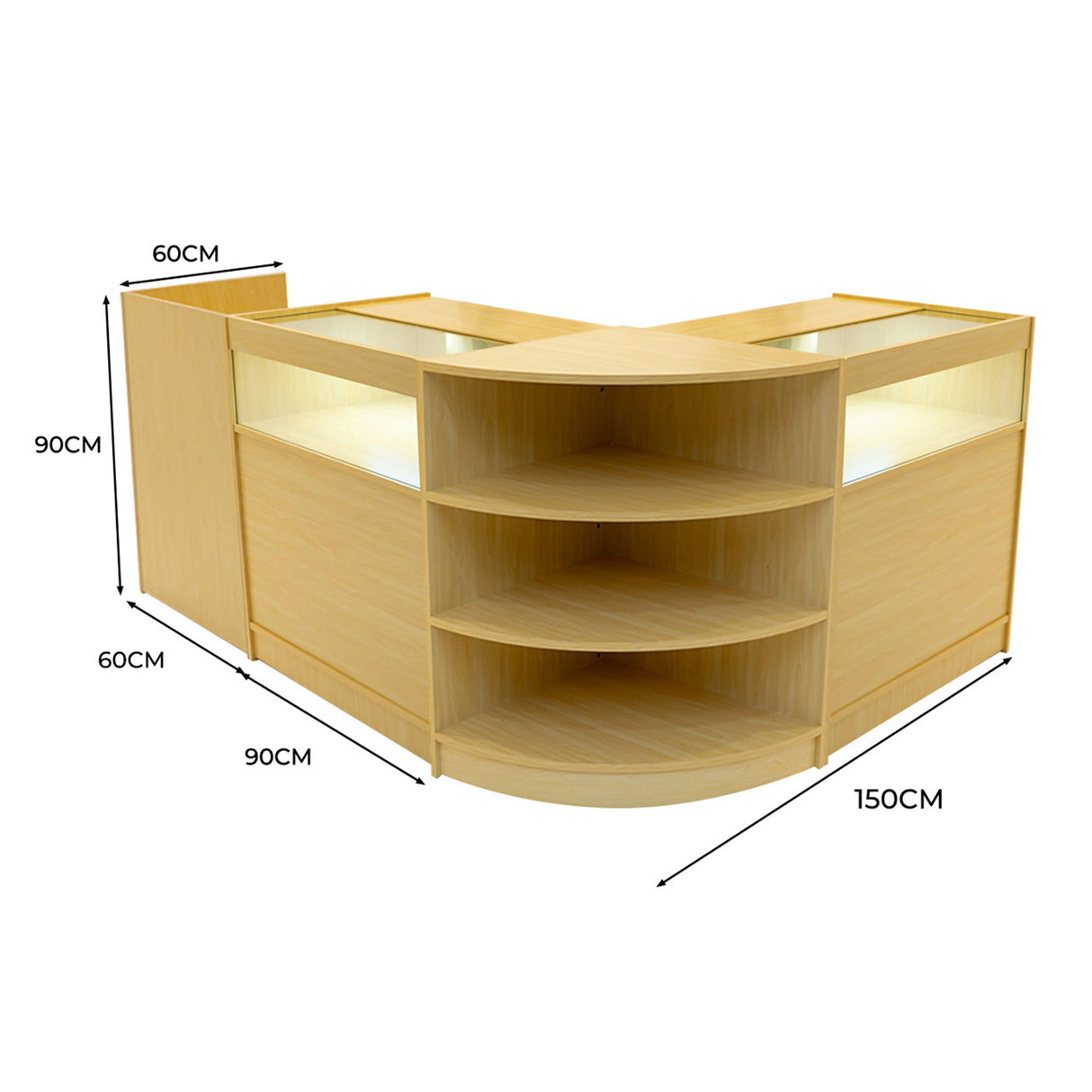Sagittarius LED Shop Counter Set LM60, TB60 & 2 x B900 - Maple
