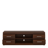 Imperial Wide 4 Drawer TV Cabinet in Dark Mahogany Melamine