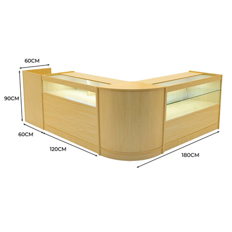 Gravity LED Shop Counter Set B1200, C1200, TB60 &  & CM60 - Maple