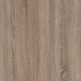 Chelsea Living Tall Glazed Narrow Display unit (LHD) in white with an Truffle Oak Trim
