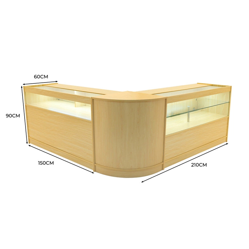 Adonis LED Shop Counter Set B1500, C1500 & CM60 - Maple