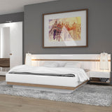 Chelsea Bedroom 3 door Robe with Mirror in white with an Truffle Oak Trim