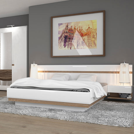 Chelsea Bedroom 3 door Robe with Mirror in white with an Truffle Oak Trim