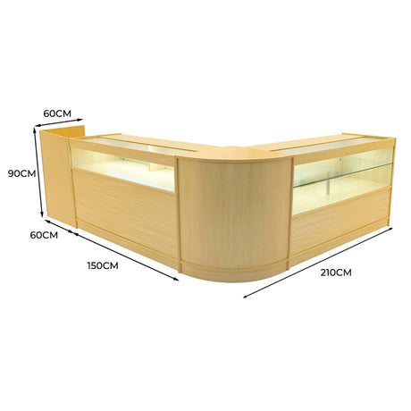 Gravity LED Shop Counter Set B1500, C1500, TB60 & CM60 - Maple