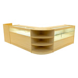 Europa LED Shop Counter Set B1500, C1500, TB60 & LM60 - Maple