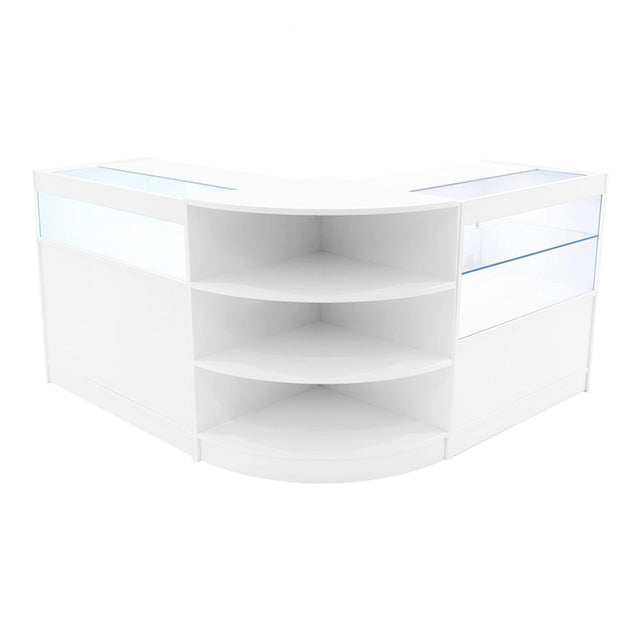 Harmonia LED Shop Counter Set B900, C900 & LM60 - White