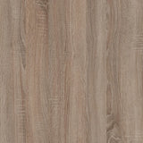 Chelsea Living Wall Shelf in White with a Truffle Oak Trim