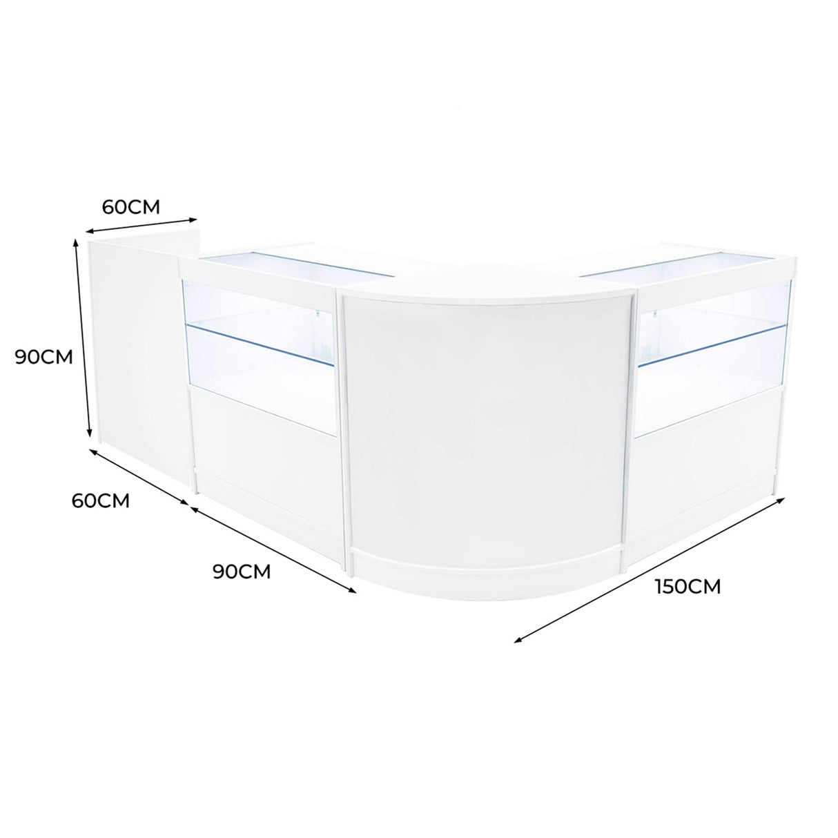 Phoenix LED Shop Counter Set CM60, TB60 & 2 x C900 - White