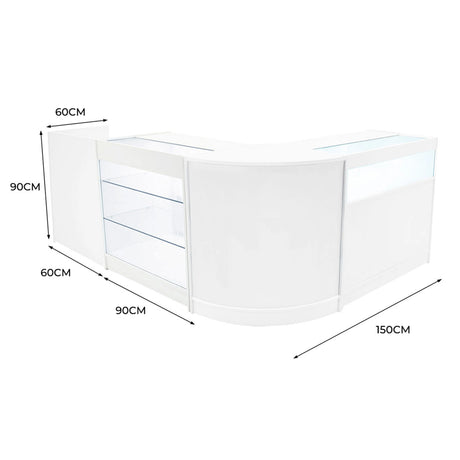 Polaris LED Shop Counter Set K900, B900, TB60 & CM60 - White