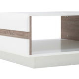 Chelsea Living Small Designer Coffee Table in White and Truffle Oak