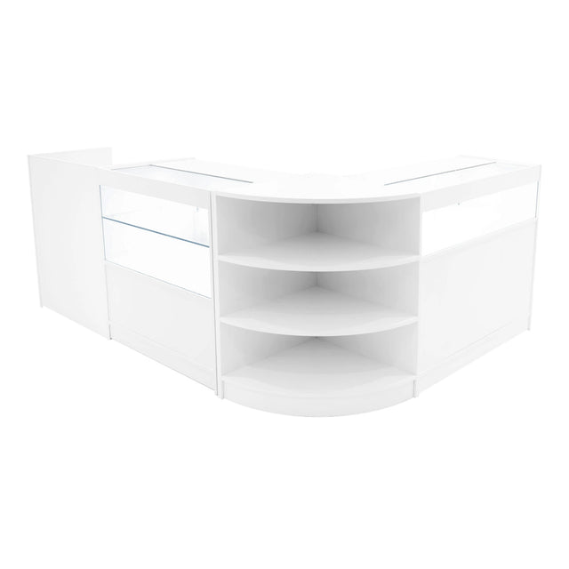 Europa LED Shop Counter Set B900, C900, TB60 & LM60 - White