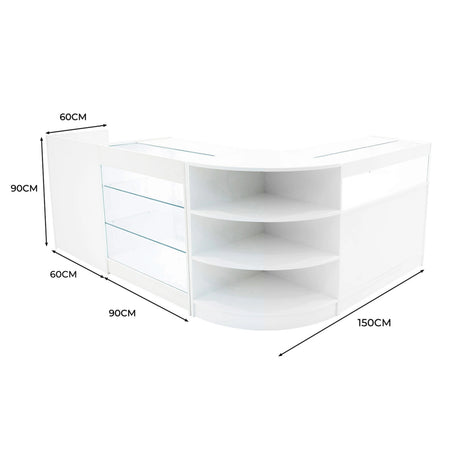 Hyperion LED Shop Counter Set K900, B900, TB60 & LM60 - White