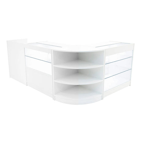 White Shop Counter Set Theia LED K900 C900 LM60 TB60 Lockable Retail Display