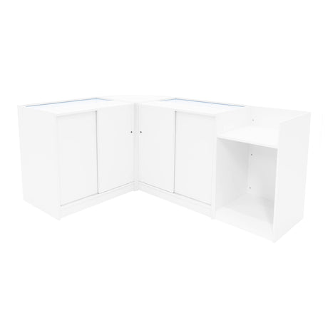 White Shop Counter Set Theia LED K900 C900 LM60 TB60 Lockable Retail Display