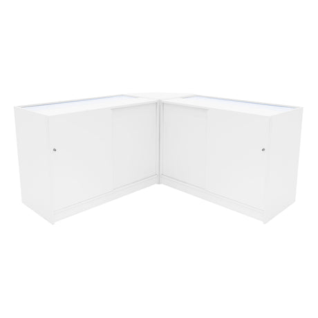 Iris LED Shop Counter Set CM60 & 2 x B1200 - White