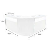 Iris LED Shop Counter Set CM60 & 2 x B1200 - White