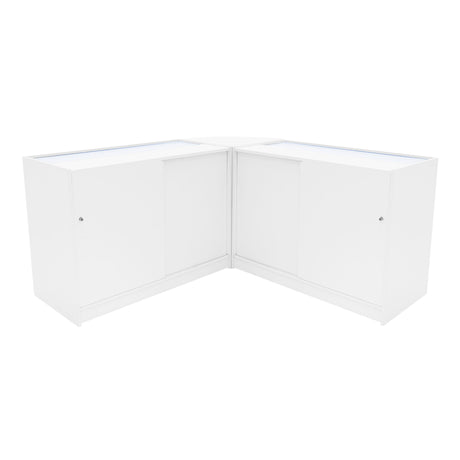 Adonis LED Shop Counter Set B1200, C1200 & CM60 - White