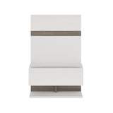 Chelsea Bedside Extension in White with Truffle Oak Trim