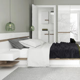 Chelsea Bedside Extension in White with Truffle Oak Trim
