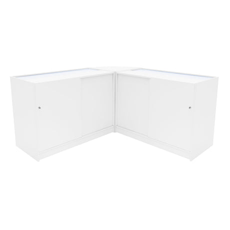Harmonia LED Shop Counter Set B1200, C1200 & LM60 - White