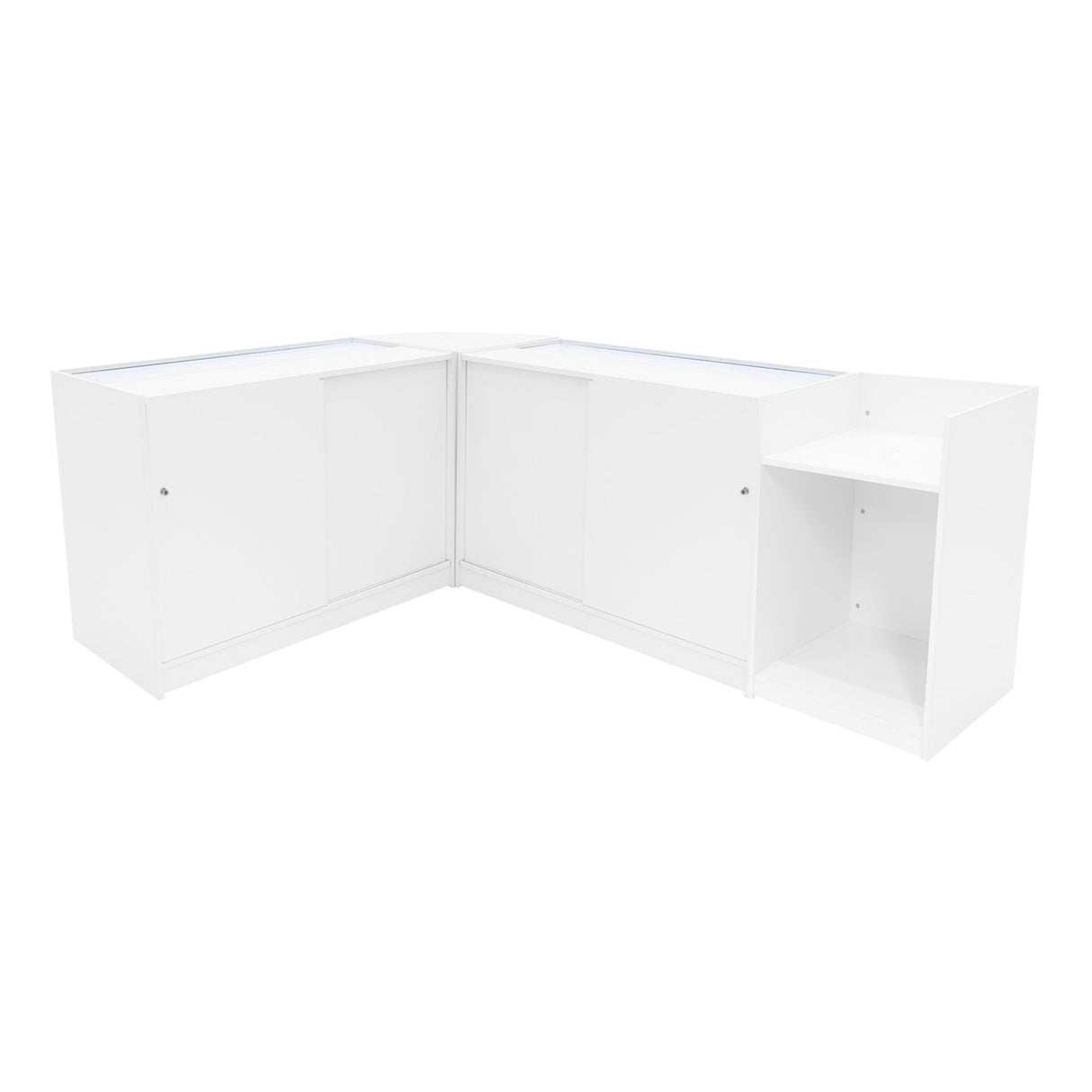 Luna LED Shop Counter Set CM60, TB60 & 2 x B1200 - White