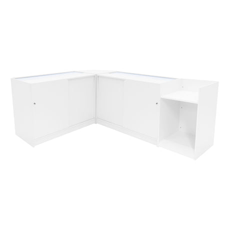 Luna LED Shop Counter Set CM60, TB60 & 2 x B1200 - White