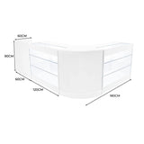 Aries LED Shop Counter Set CM60, TB60 & 2 x K1200 - White