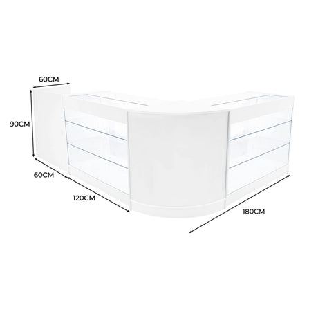 Aries LED Shop Counter Set CM60, TB60 & 2 x K1200 - White