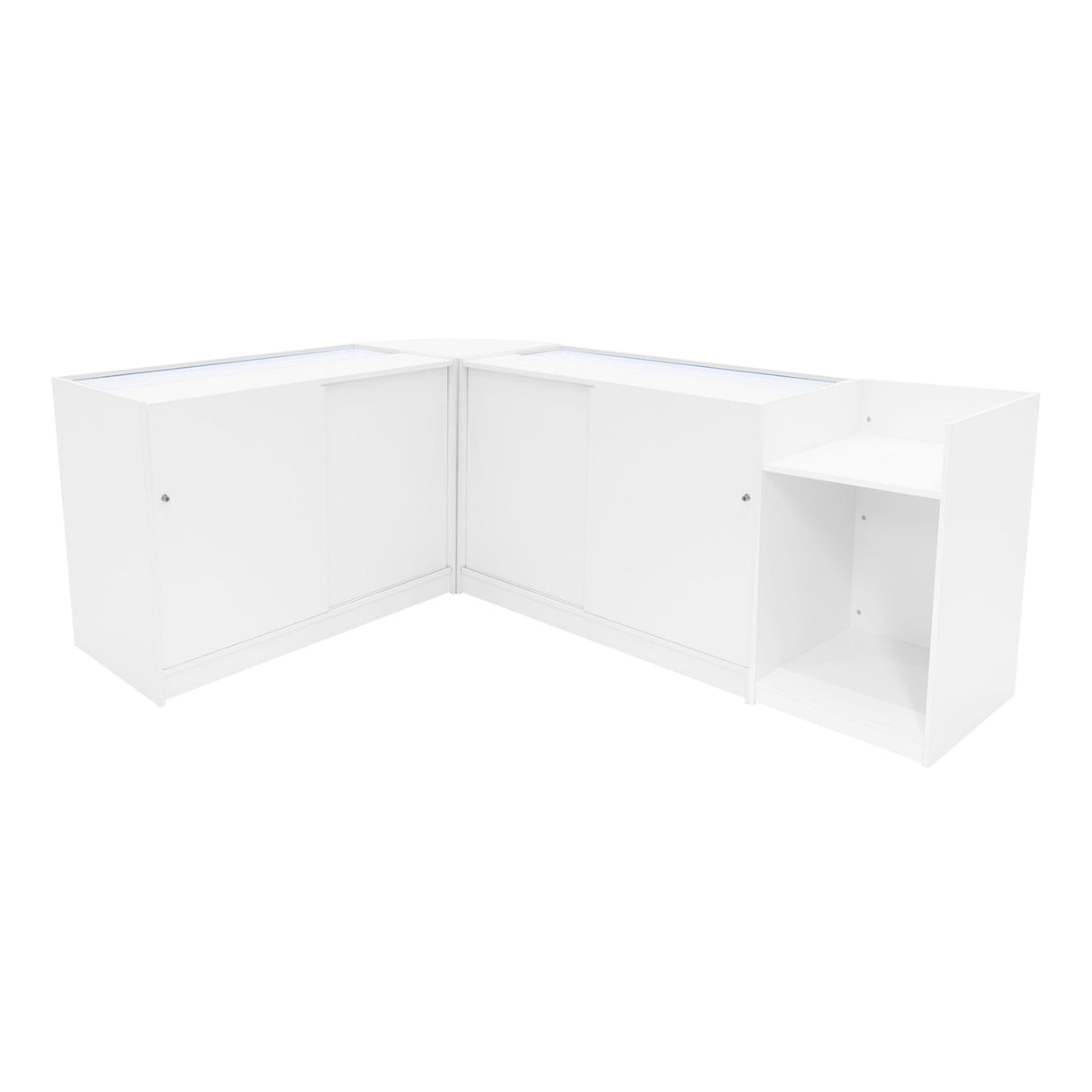 Gravity LED Shop Counter Set B1200, C1200, TB60 &  & CM60 - White