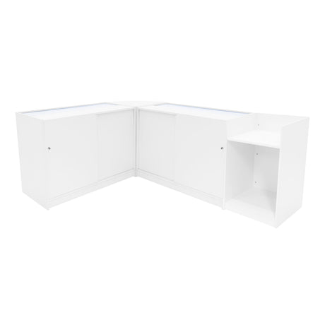 Gravity LED Shop Counter Set B1200, C1200, TB60 &  & CM60 - White