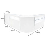 Gravity LED Shop Counter Set B1200, C1200, TB60 &  & CM60 - White