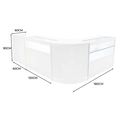 Gravity LED Shop Counter Set B1200, C1200, TB60 &  & CM60 - White