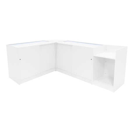 Vega LED Shop Counter Set K1200, C1200, TB60 & CM60 - White