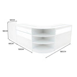 Europa LED Shop Counter Set B1200, C1200, TB60 & LM60 - White