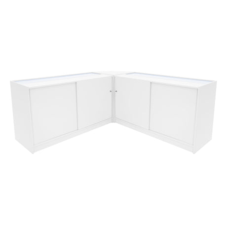 Iris LED Shop Counter Set CM60 & 2 x B1500 - White