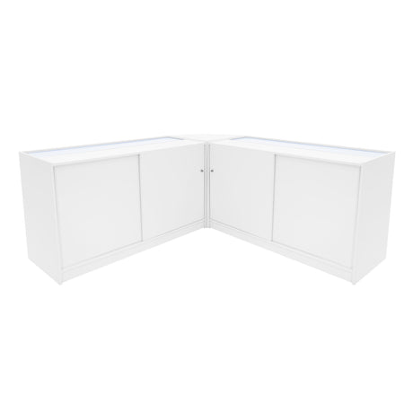 Helios LED Shop Counter Set CM60 & 2 x K1500 - White