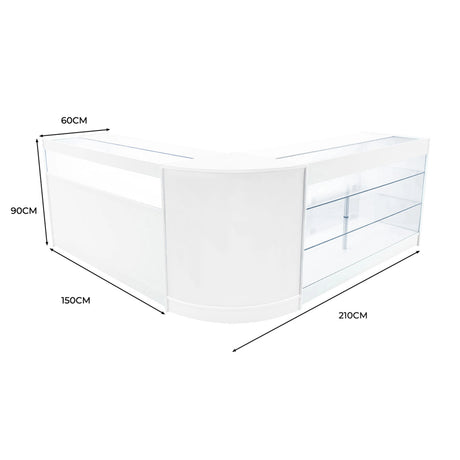 Triton LED Shop Counter Set K1500, B1500 & CM60 - White