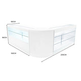 Hera LED Shop Counter Set K1500, C1500 & CM60 - White