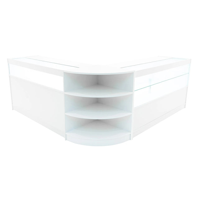 Harmonia LED Shop Counter Set B1500, C1500 & LM60 - White