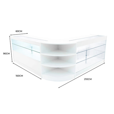 Calliope LED Shop Counter Set K1500, C1500 & LM60 - White