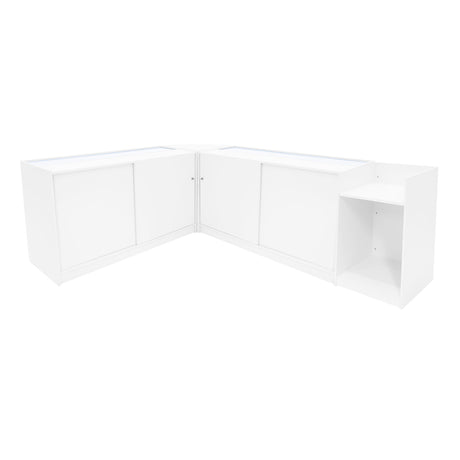 Luna LED Shop Counter Set CM60, TB60 & 2 x B1500 - White