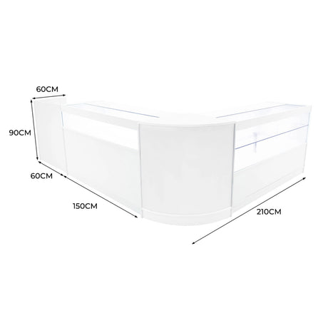 Gravity LED Shop Counter Set B1500, C1500, TB60 & CM60 - White
