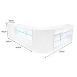 Vega LED Shop Counter Set K1500, C1500, TB60 & CM60 - White