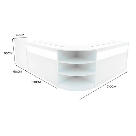 Sagittarius LED Shop Counter Set LM60, TB60 & 2 x B1500 - White