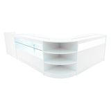 Europa LED Shop Counter Set B1500, C1500, TB60 & LM60 - White